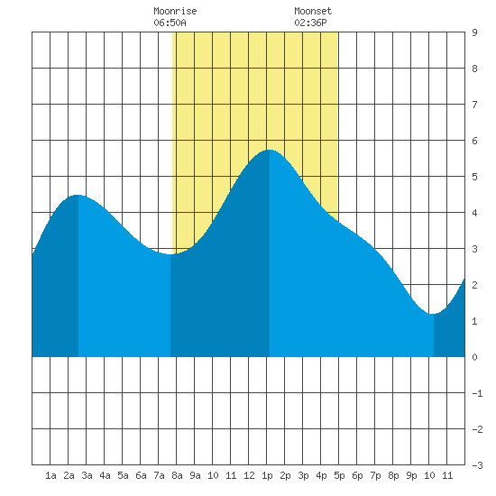 Longview tide chart for Friday, January 16, 2026