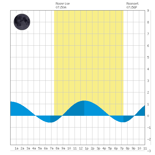 Lower Topsaw Landing tide chart for Sunday, March 10, 2024