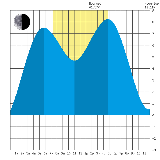 Shi Shi Beach tide chart for Tuesday, November 11, 2025