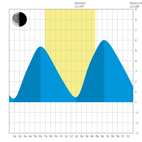 Market Street Bridge tide chart for Friday, November 22, 2024