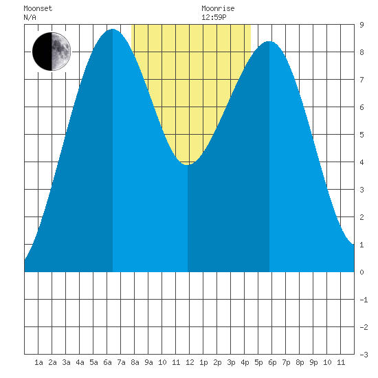 Markham tide chart for Friday, December 10, 2021