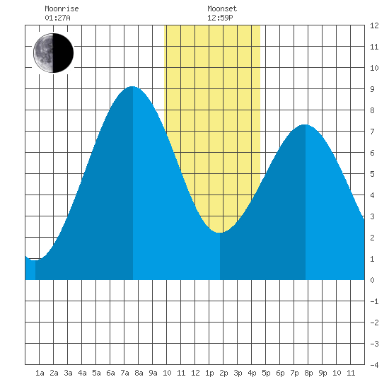 Marmot Island tide chart for Wednesday, January 6, 2021