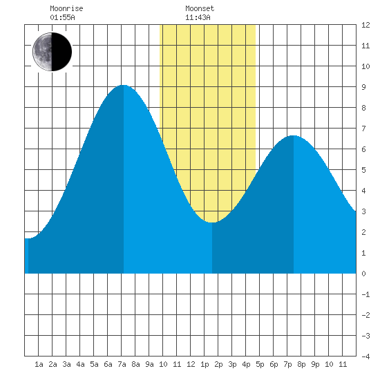 Marmot Island tide chart for Saturday, January 10, 2026
