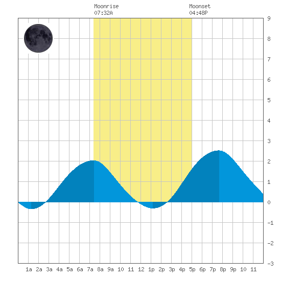 Marshall Hall tide chart for Sunday, January 2, 2022