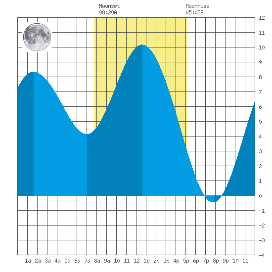 Bay Center tide chart for Thursday, January 25, 2024