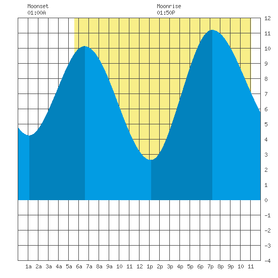 Mining Camp tide chart for Friday, July 12, 2024