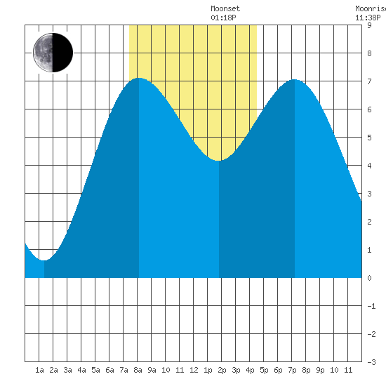 Montesano tide chart for Friday, November 22, 2024