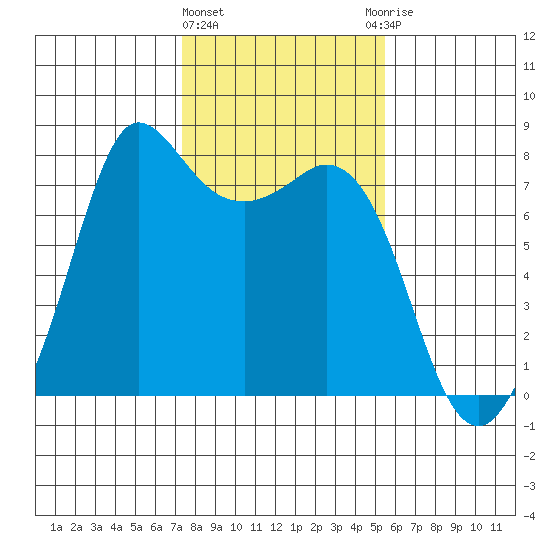 Marrowstone Island tide chart for Tuesday, February 11, 2025