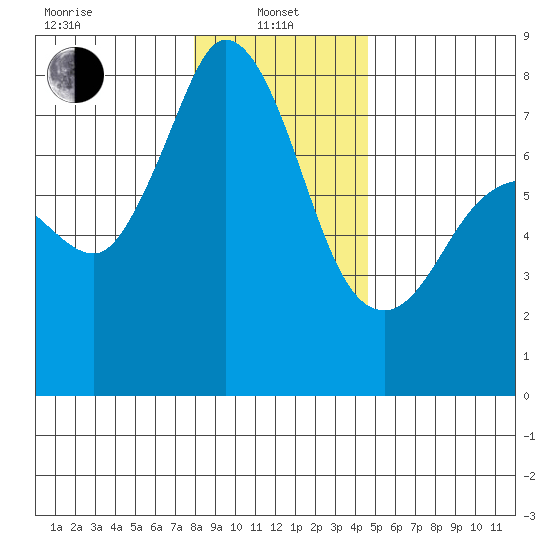 Marrowstone Island tide chart for Saturday, January 10, 2026