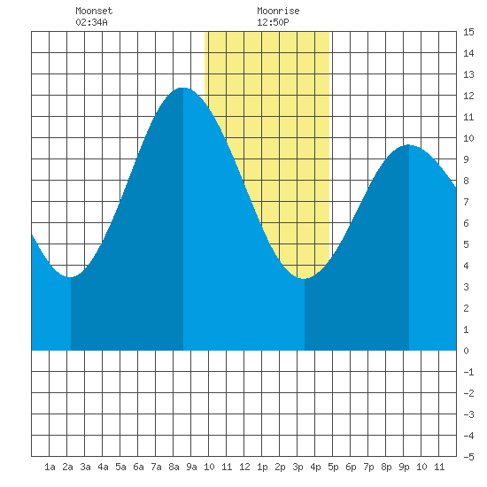 Nachalni Island tide chart for Monday, January 10, 2022