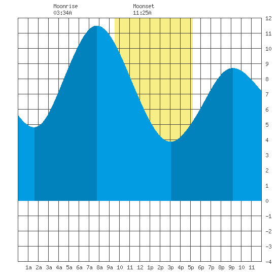 Nachalni Island tide chart for Wednesday, January 22, 2025