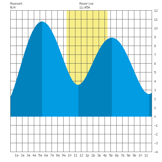 Naked Island tide chart for Tuesday, January 19, 2021