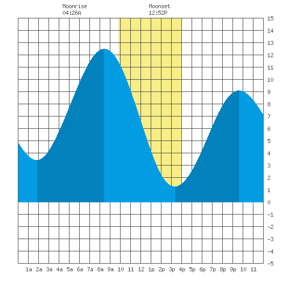 Naked Island tide chart for Friday, January 8, 2021