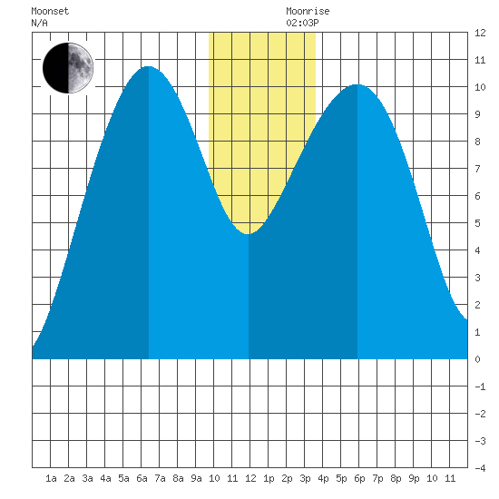 Naked Island tide chart for Friday, December 10, 2021