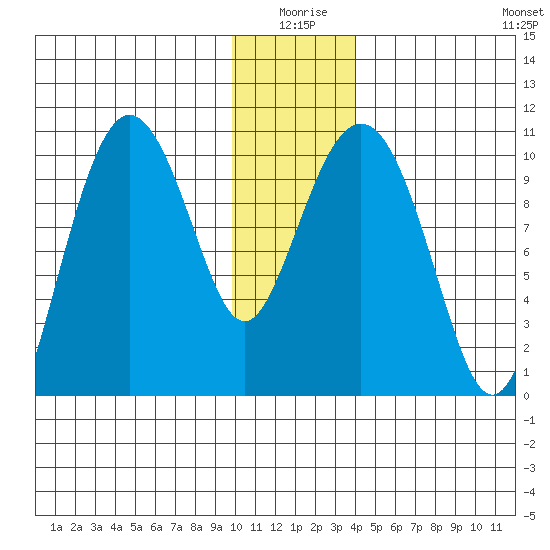 Naked Island tide chart for Friday, January 7, 2022
