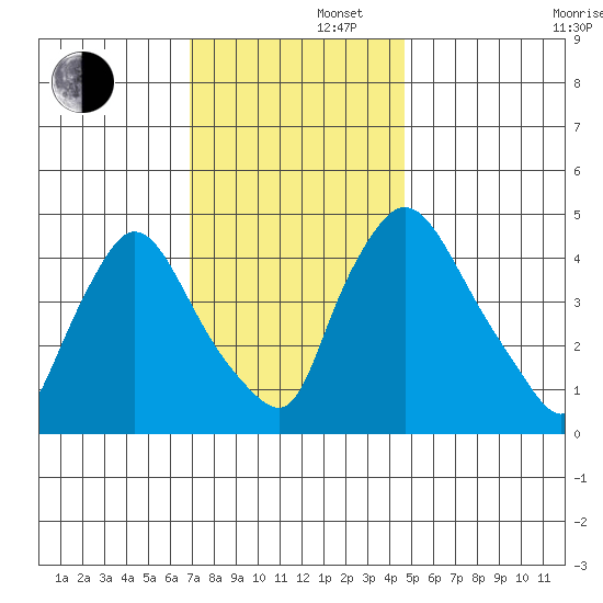 New Castle tide chart for Friday, November 22, 2024