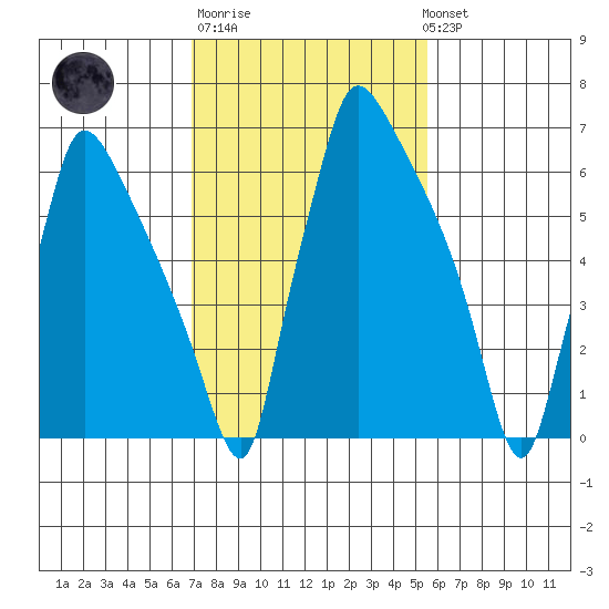 Newbold tide chart for Thursday, February 11, 2021