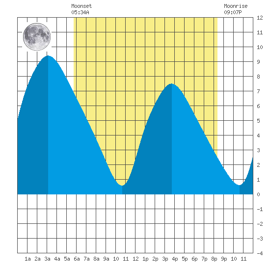 Newbold tide chart for Sunday, July 21, 2024