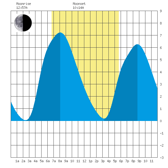 Newbold tide chart for Thursday, February 20, 2025