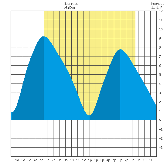 Newbold tide chart for Saturday, June 28, 2025