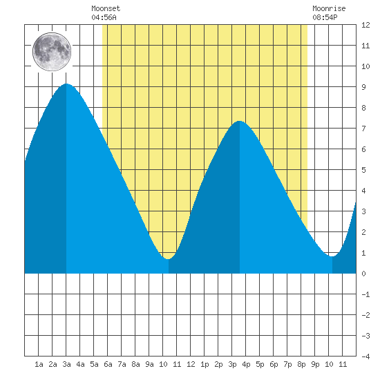 Newbold tide chart for Thursday, July 10, 2025