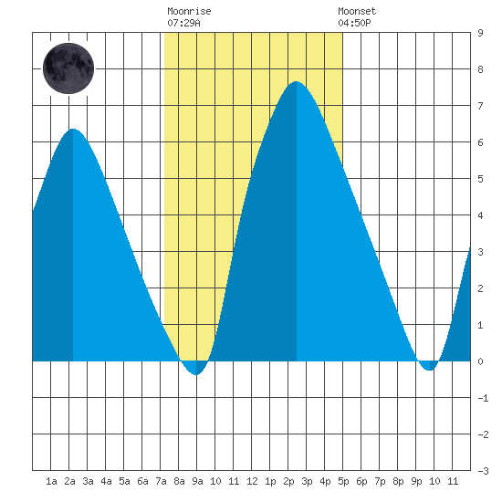 Newbold tide chart for Sunday, January 18, 2026