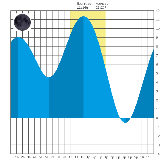 Agnes Cove tide chart for Friday, December 19, 2025