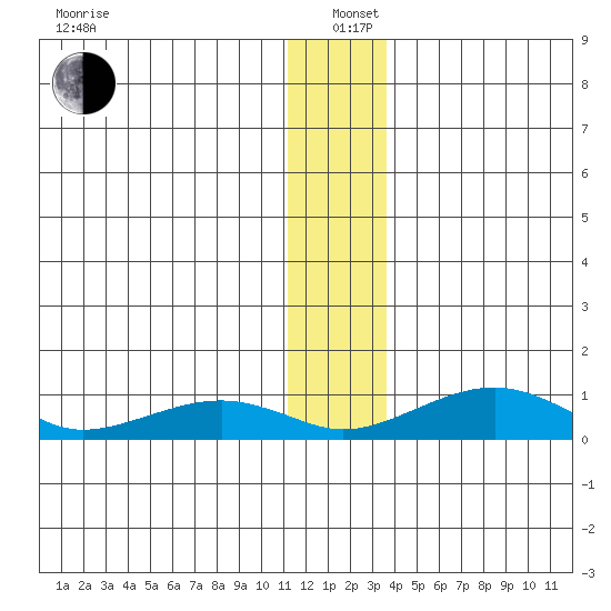 Niyrakpak Lagoon entrance tide chart for Sunday, December 22, 2024