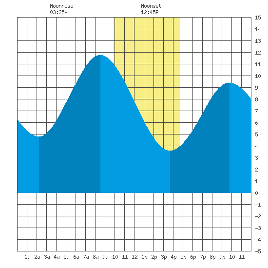 Northeast Arm tide chart for Friday, January 5, 2024
