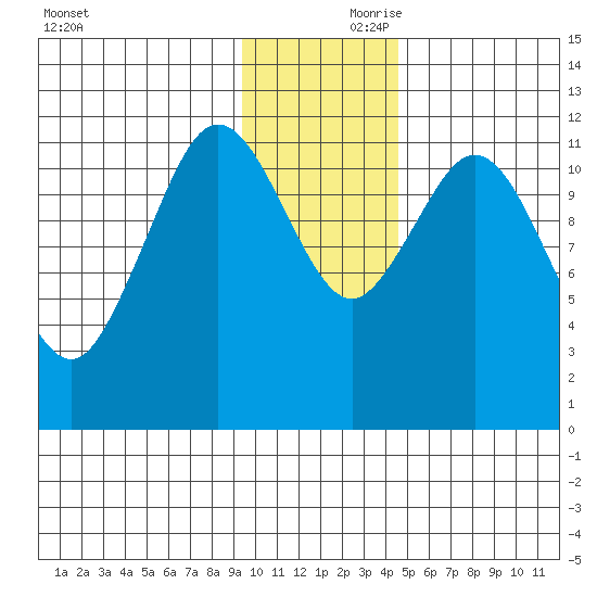 Northeast Arm tide chart for Friday, November 28, 2025
