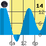 Northeast Arm tide chart for Sunday, June 14, 2026
