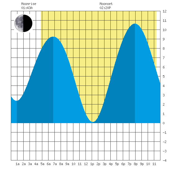 Nuka Passage tide chart for Friday, June 28, 2024