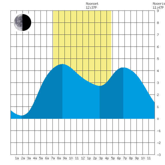 Nurse Slough tide chart for Monday, December 4, 2023
