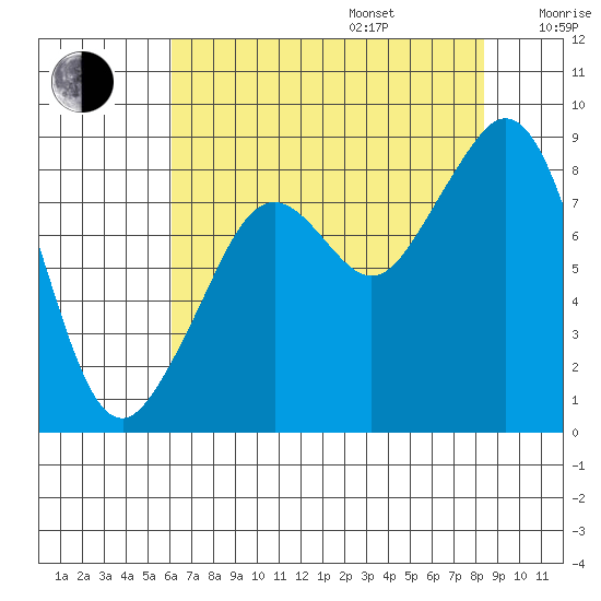 Indian Island tide chart for Friday, August 15, 2025