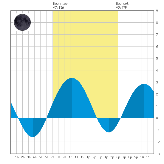 Old Rice Mill tide chart for Friday, February 9, 2024