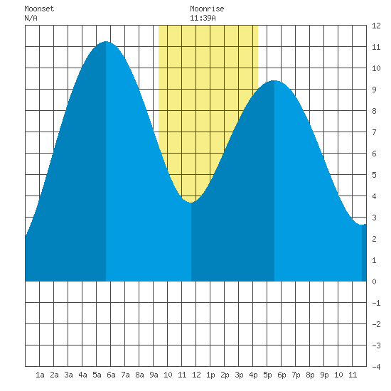Orca tide chart for Tuesday, January 19, 2021