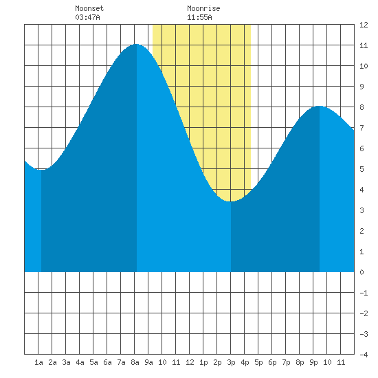Orca tide chart for Friday, January 22, 2021