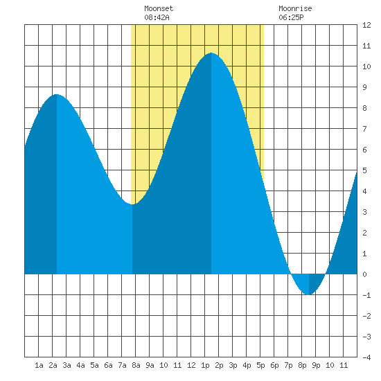 Palix River tide chart for Friday, January 29, 2021