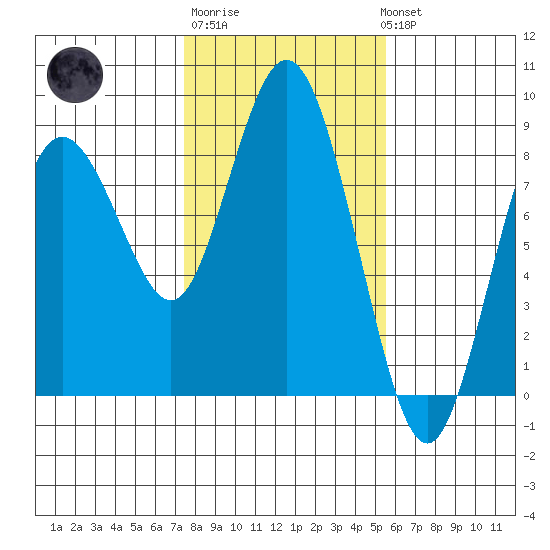 Palix River tide chart for Friday, February 9, 2024