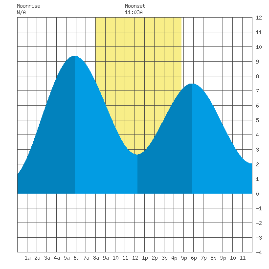 Palix River tide chart for Friday, January 9, 2026
