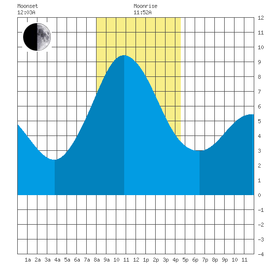 Patos Island tide chart for Sunday, January 9, 2022