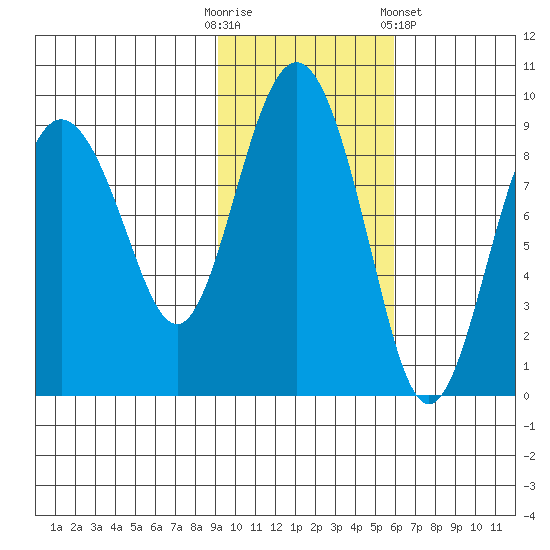 Patton Bay tide chart for Thursday, October 31, 2024