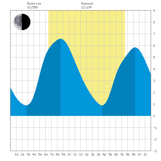 Pavonia tide chart for Friday, April 10, 2026