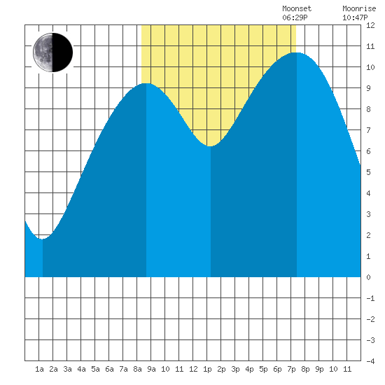 Picnic Harbor tide chart for Friday, October 6, 2023