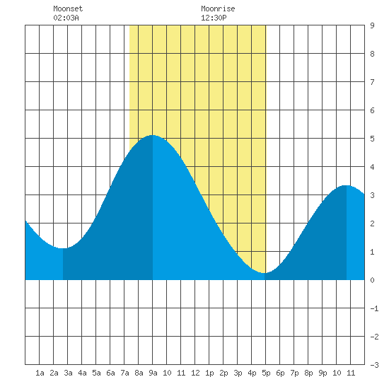 Goodyear Slough tide chart for Wednesday, January 8, 2025