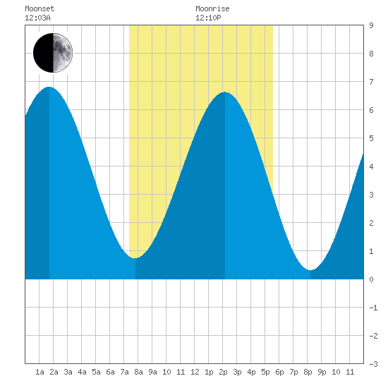 Pinckney Island tide chart for Sunday, January 9, 2022