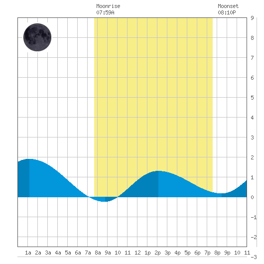 Pineland tide chart for Sunday, March 10, 2024