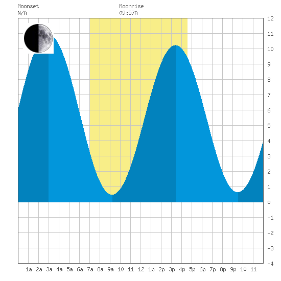 Belfast tide chart for Sunday, January 25, 2026