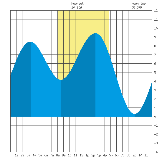 Ocean Shores tide chart for Tuesday, January 10, 2023
