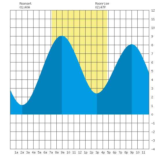 Ocean Shores tide chart for Monday, November 11, 2024